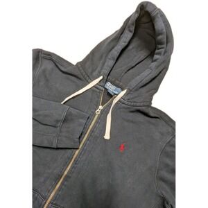 Vintage Polo Ralph Lauren Full Zip Hoodie Black Men's XXL